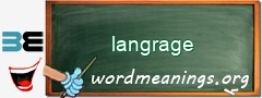 WordMeaning blackboard for langrage